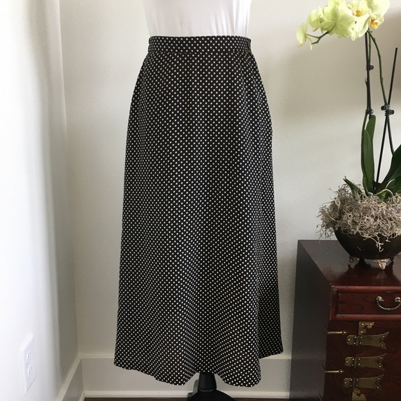 90s Leslie Fay Maxi Navy Gold Star Print Nautical Size Small Skirt - Picture 3 of 10